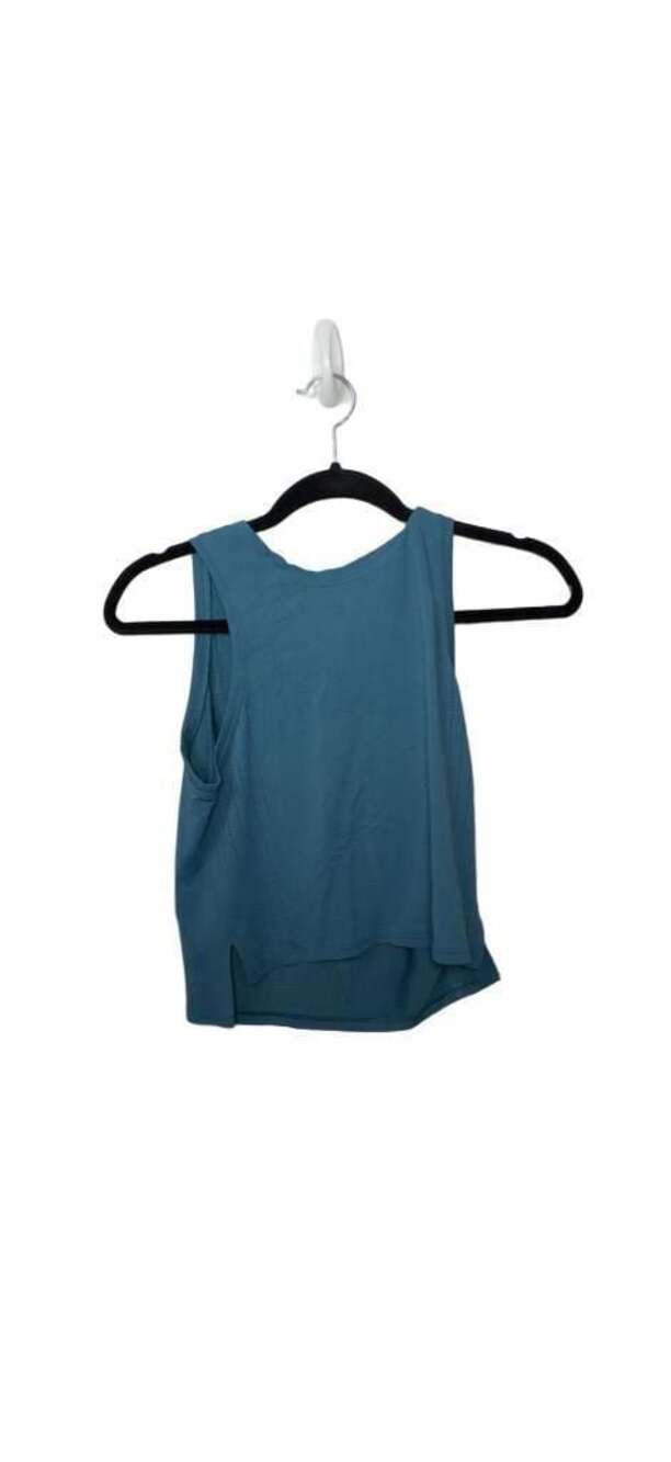 Lululemon Athletica Blue Seamless Mesh Workout Tank Top_A82